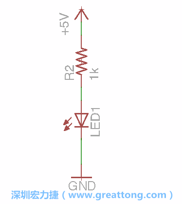 如圖所示放置一個(gè)開關(guān)（switch）、10K電阻器（10k resistor）和0.1μF的電容（0.1μF capacitor），并把開關(guān)的一端連到接地端上。